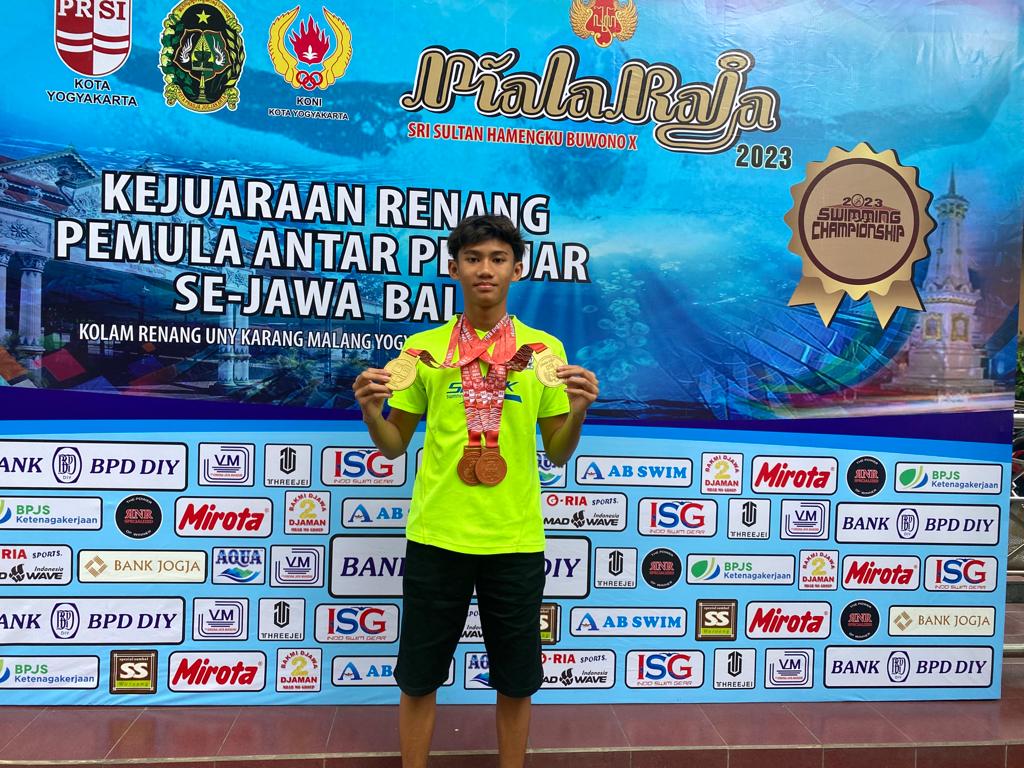 Shain Mahessa Sabet 2 Emas dan 2 Perunggu di Kejuaraan Renang Jawa Bali